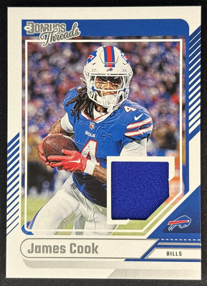 James Cook 2024 Panini Donruss Threads Bills