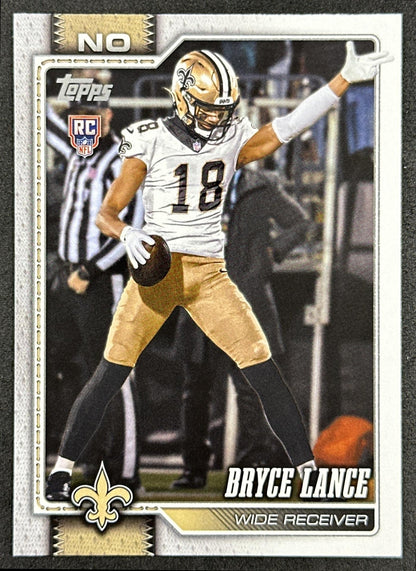 Bryce Lance 2026 Topps Flagship Rookie Saints Sports Trading Cards
