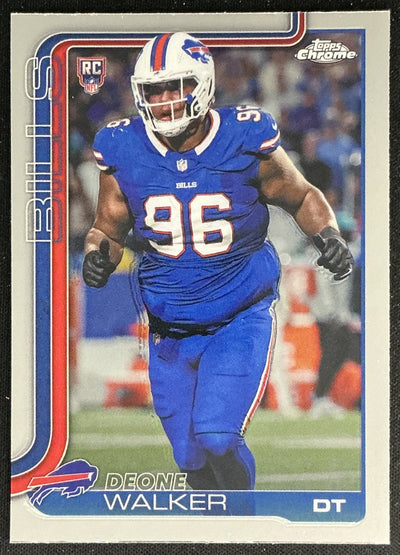 Deone Walker 2025 Topps Chrome Rookie Bills Sports Trading Cards