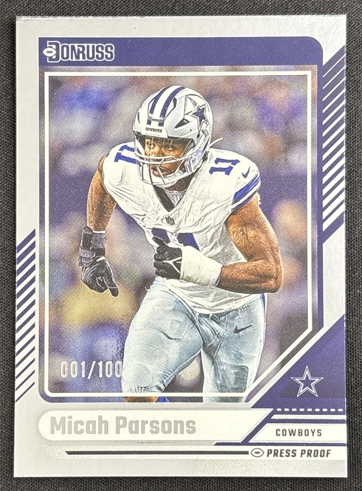 Micah Parsons 2024 Panini Donruss Press Proof Silver /100 Cowboys