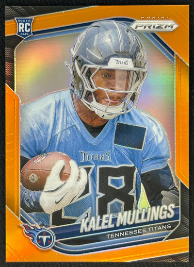 Kalel Mullings 2025 Prizm Orange /249 Titans Sports Trading Cards