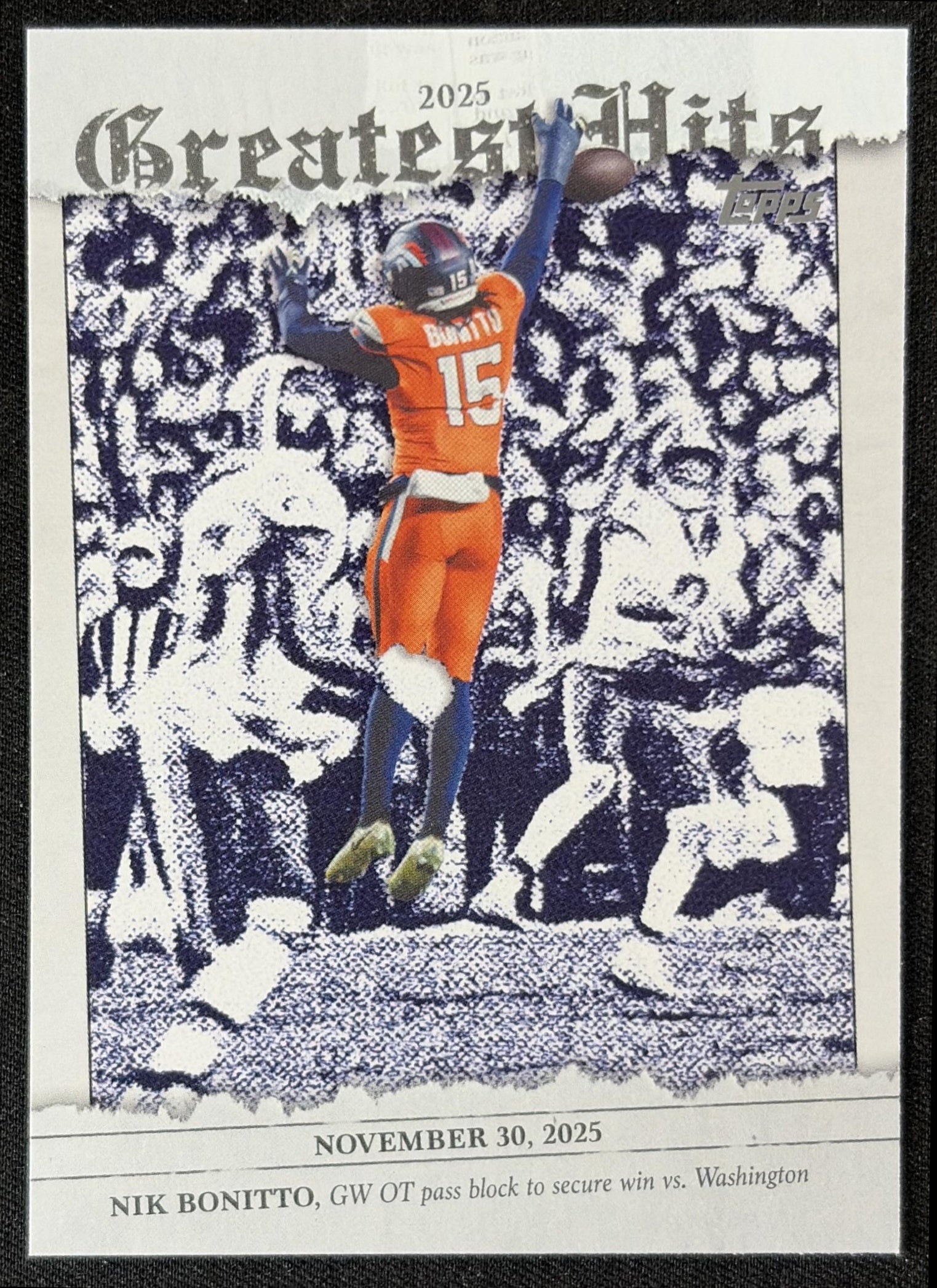 Nik Bonitto 2026 Topps 2025 Greatest Hits Broncos front