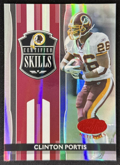 Clinton Portis 2005 Leaf Certified Materials Skills Red /250 Redskins Sports Trading Card