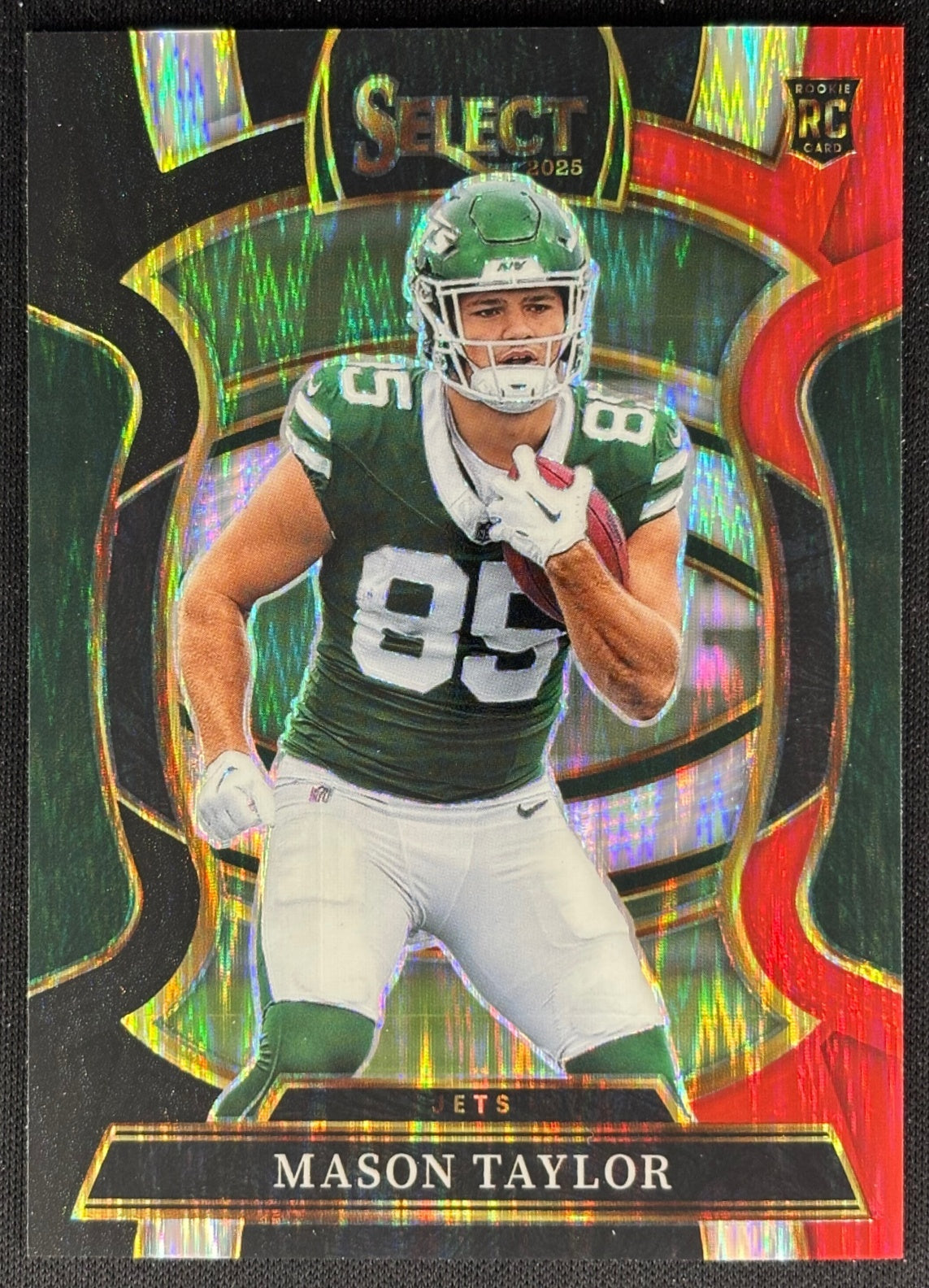 Mason Taylor 2025 Select Concourse Black and Red Prizm Shock Jets Sports Trading Cards