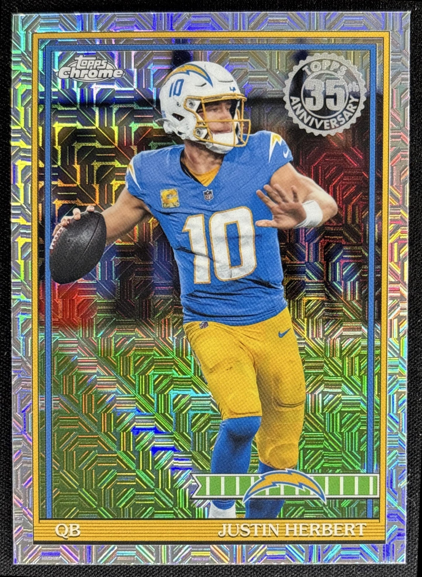 Justin Herbert 2026 Topps 1991 Chrome Mojo Refractor Chargers