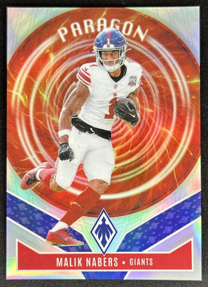 Malik Nabers 2025 Panini Phoenix Paragon Giants