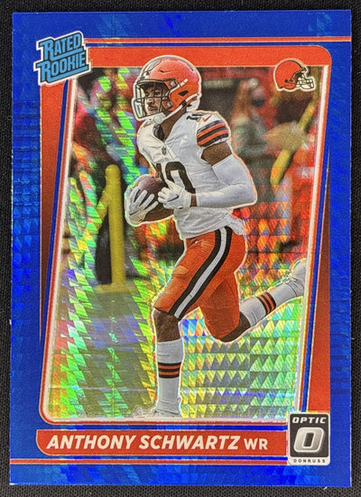 Anthony Schwartz 2021 Panini Donruss Optic Blue Hyper Browns Sports Trading Cards