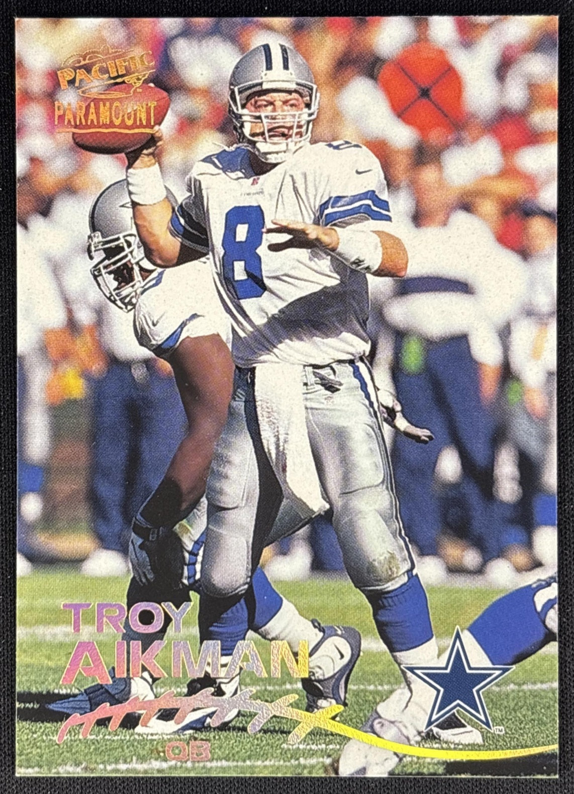 Troy Aikman 1998 Pacific Paramount Cowboys Sports Trading Cards