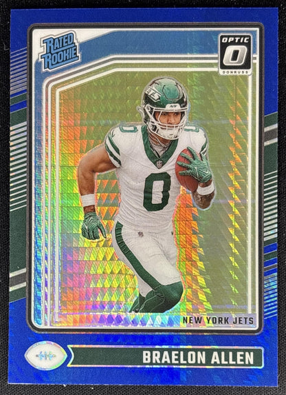 Braelon Allen 2024 Panini Donruss Optic Blue Hyper