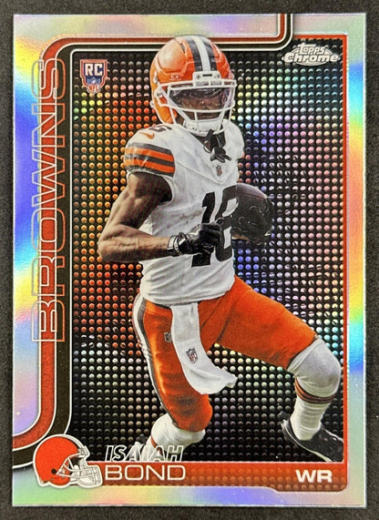 Isaiah Bond 2025 Topps Chrome Lightboard Logo Variation Browns Sports Trading Cards