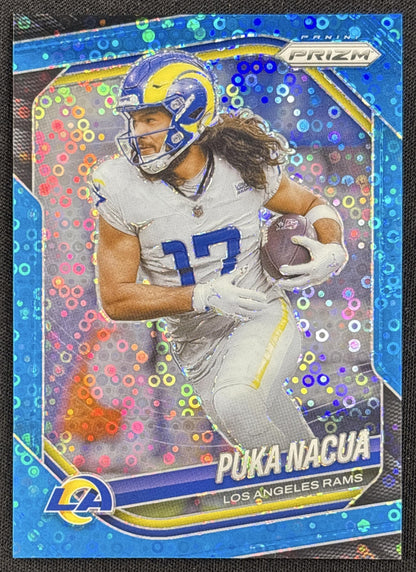 Puka Nacua 2025 Panini Prizm No Huddle Blue /125 Rams