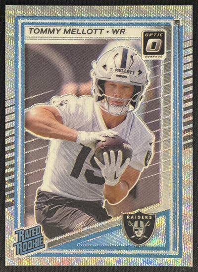 Tommy Mellott 2025 Panini Donruss Optic Rated Rookie Wave Prizm /300 Raiders Default Title Sports Trading Cards