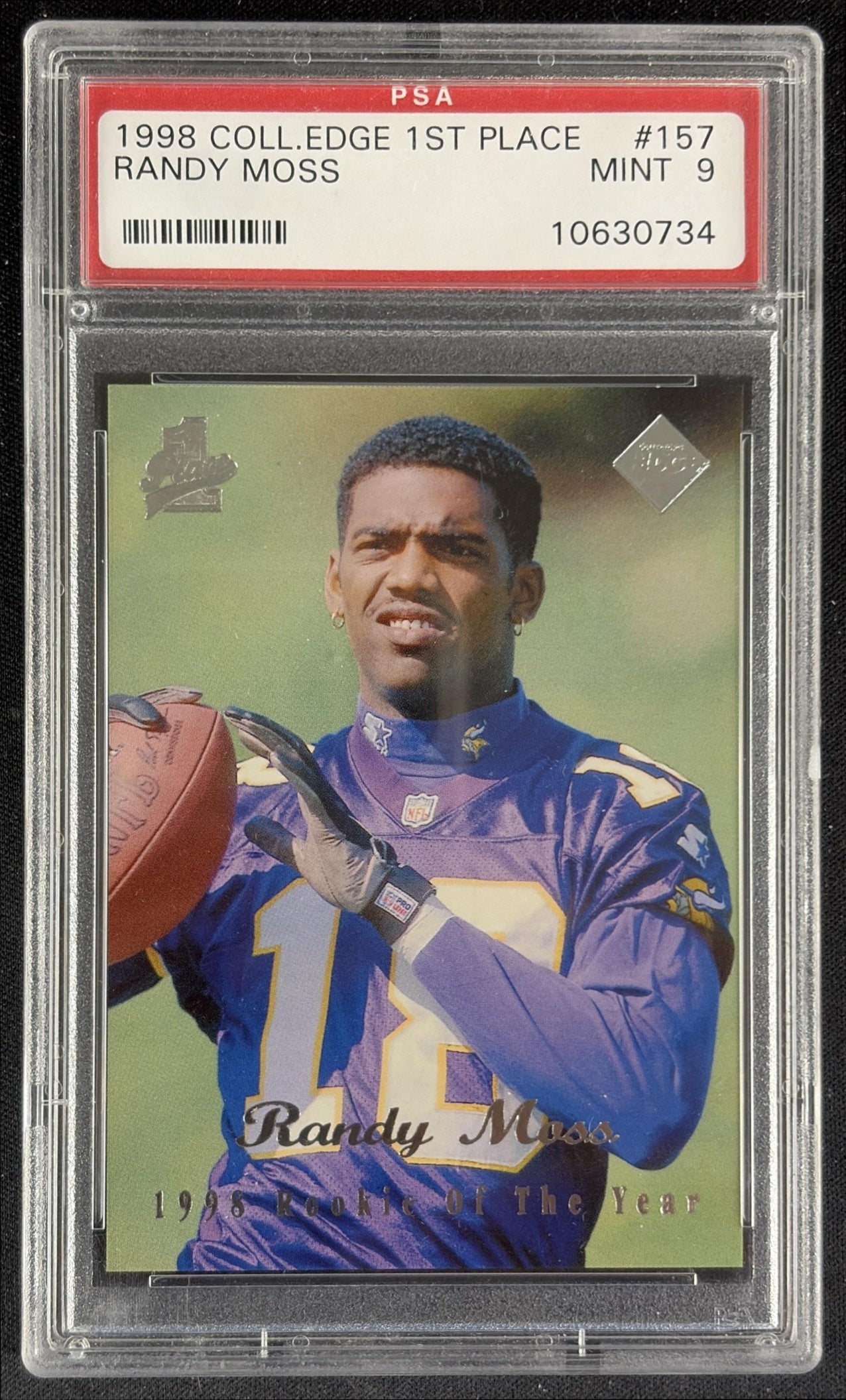 Randy Moss 1998 Collector's Edge First Place Record Setters PSA 9 Vikings 10630734