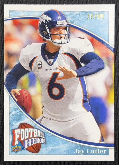 Jay Cutler 2009 Upper Deck Heroes Blue /99 Broncos