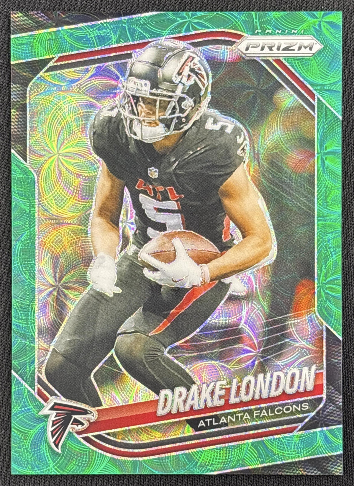 Drake London 2025 Panini Prizm Green Scope /75 Falcons