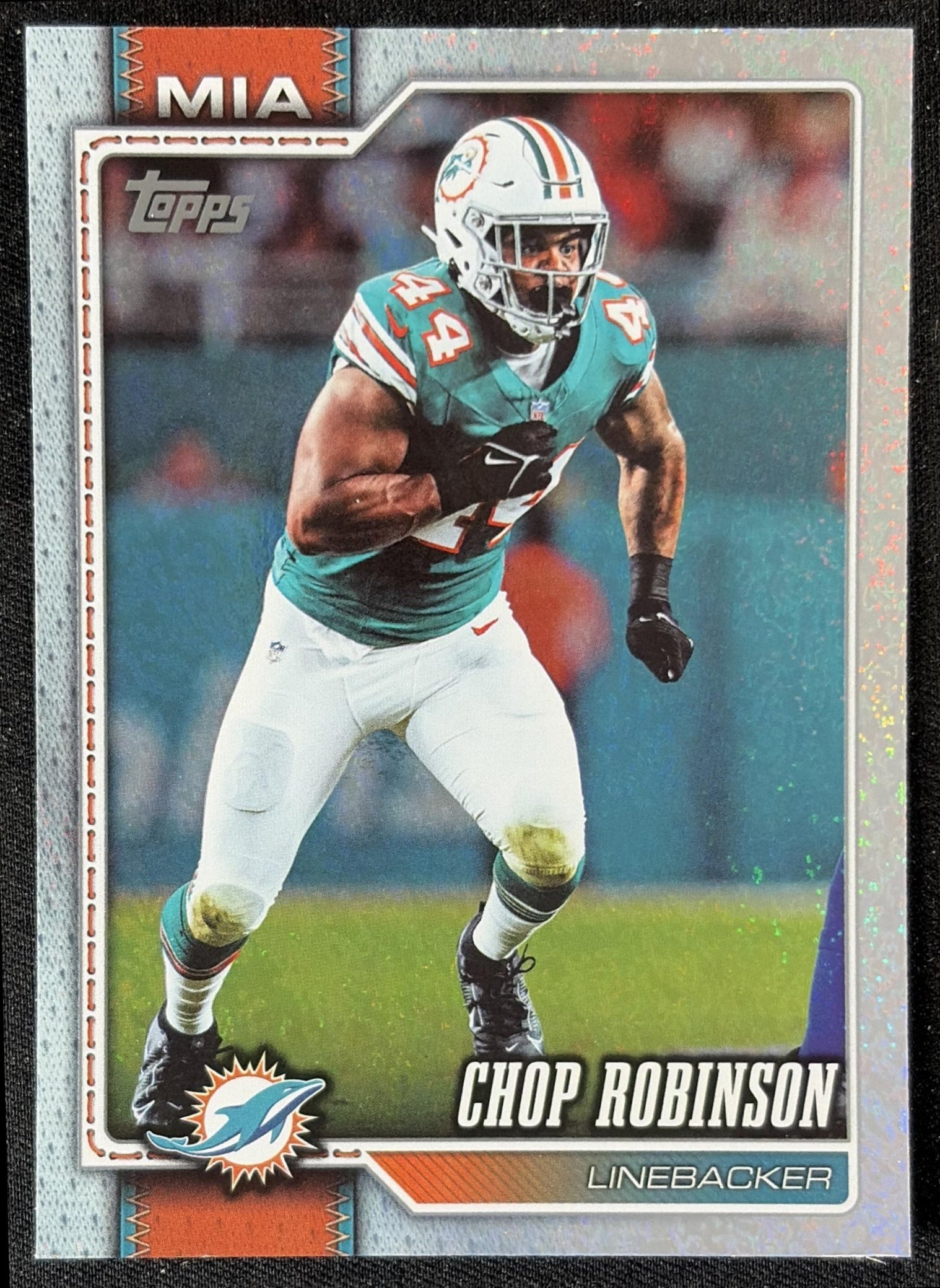Chop Robinson 2026 Topps Pink Diamante Foil Dolphins front