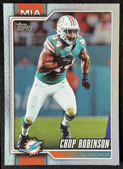 Chop Robinson 2026 Topps Pink Diamante Foil Dolphins front