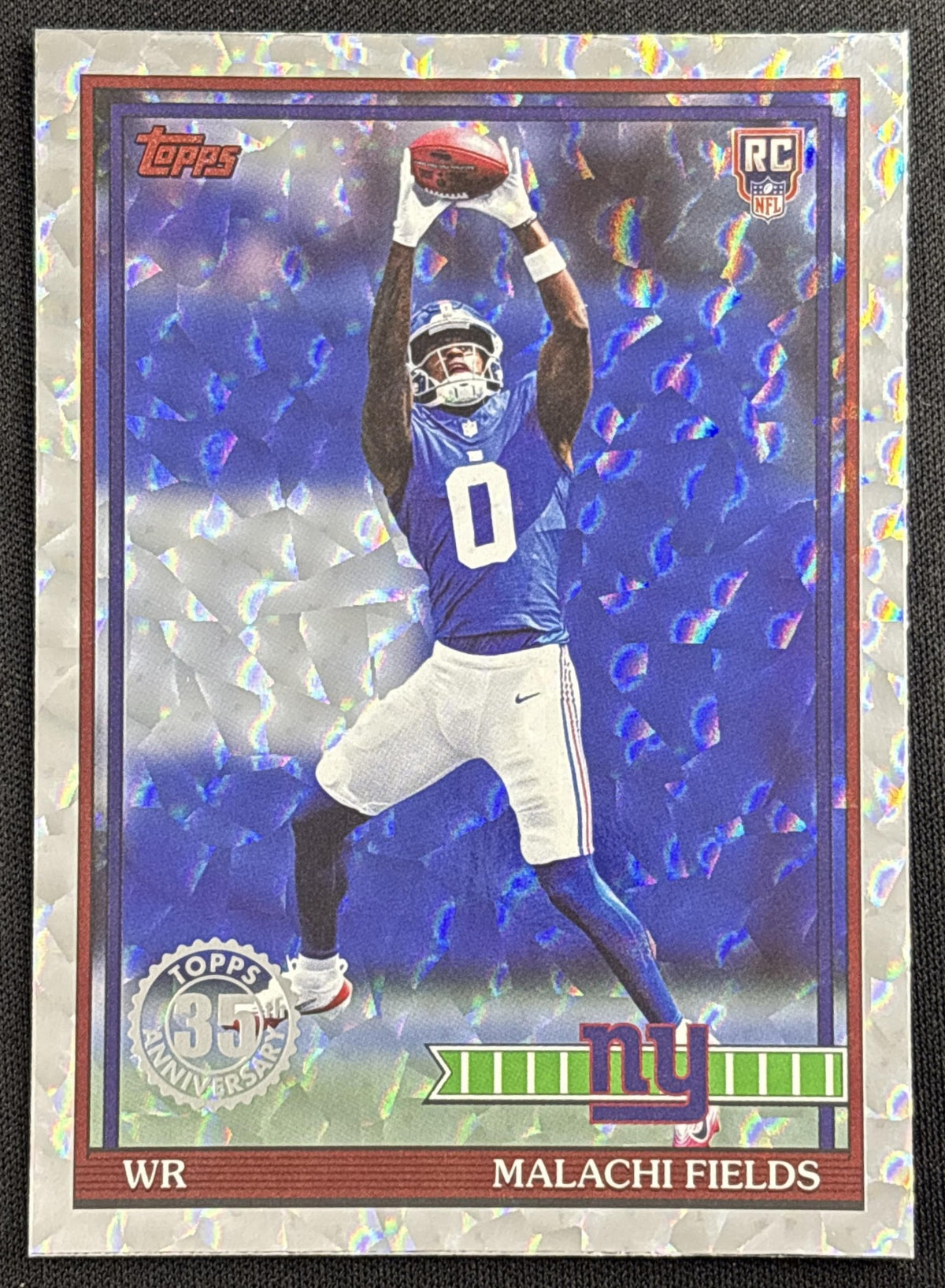 Malachi Fields 2026 Topps 1991 Rookie Crackle Foil Giants New York Giants