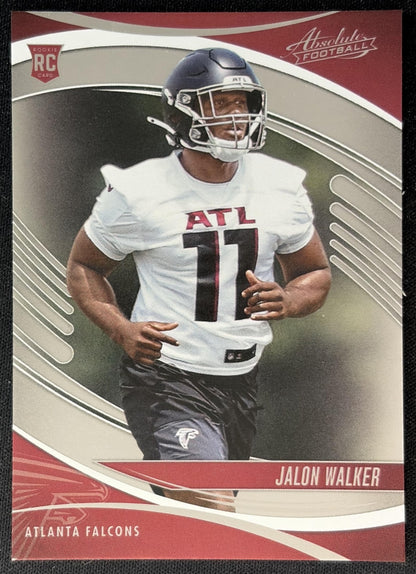 Jalon Walker 2025 Panini Absolute Rookies Falcons Sports Trading Cards