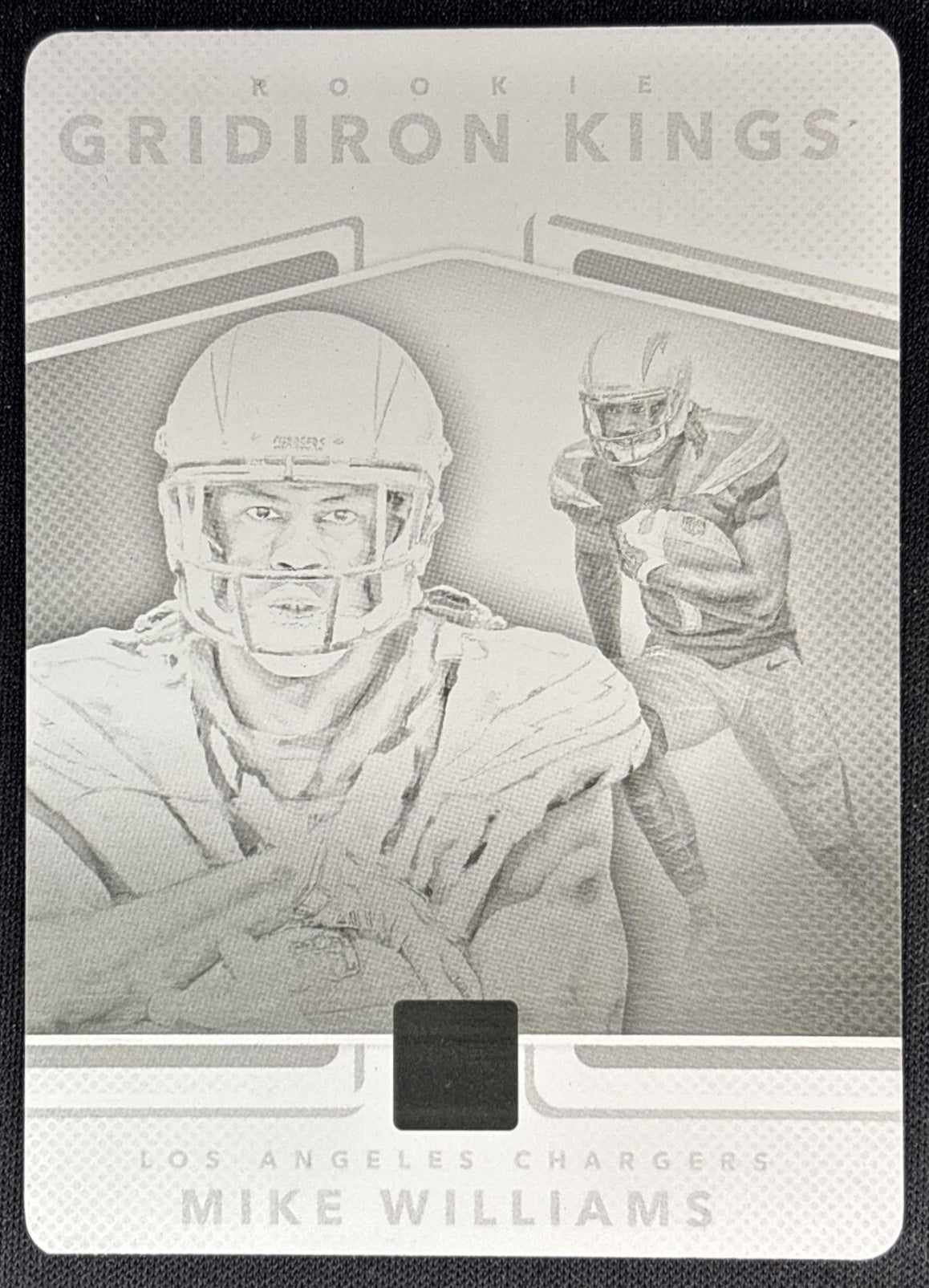 Mike Williams 2018 Panini Donruss Gridiron Kings Printing Plate Black 1/1 Chargers Sports Trading Cards