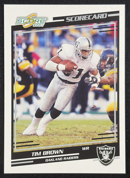 Tim Brown 2004 Score Scorecard /625 Raiders