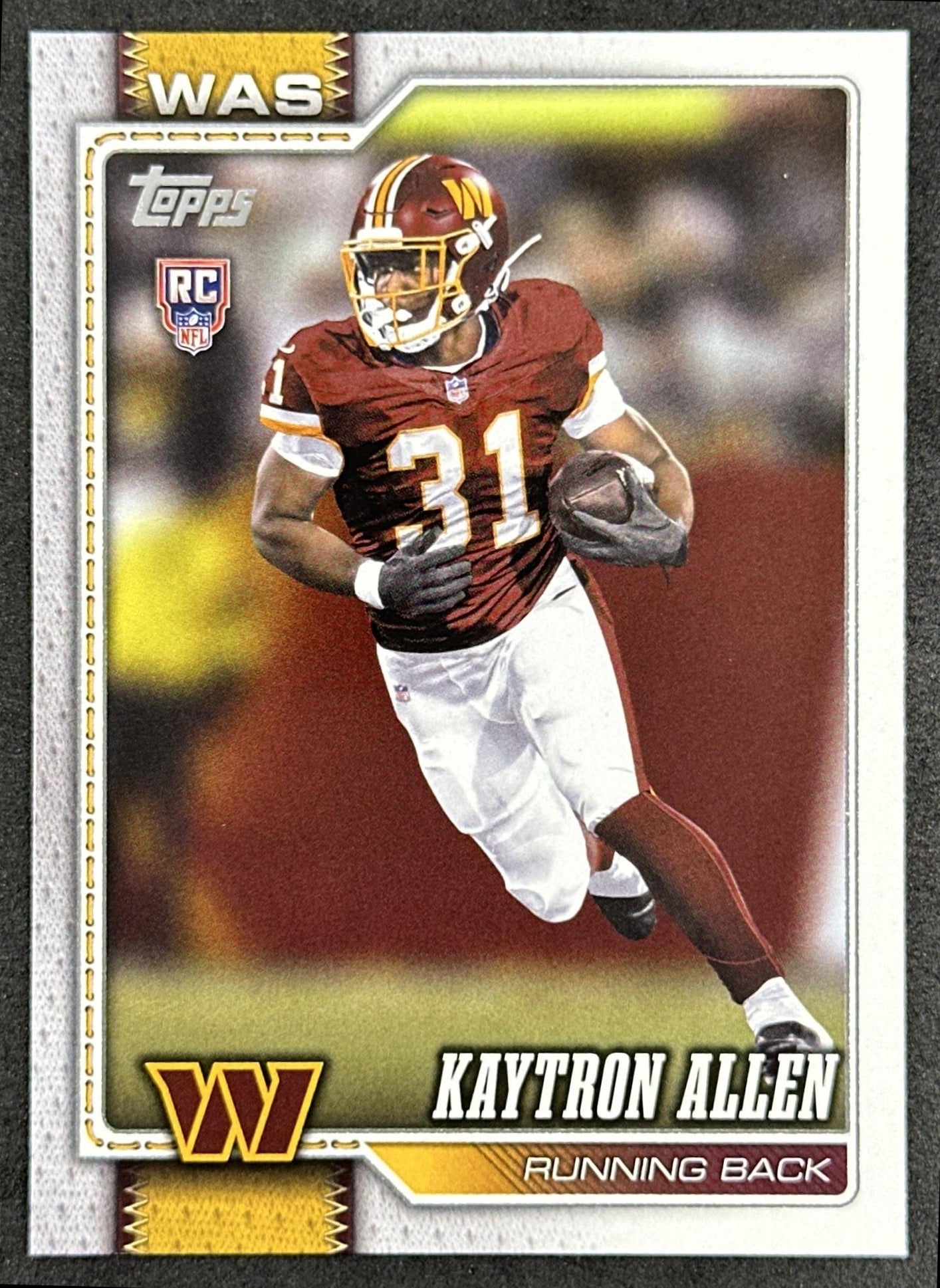 Kaytron Allen 2026 Topps Flagship Rookie Commanders Sports Trading Card