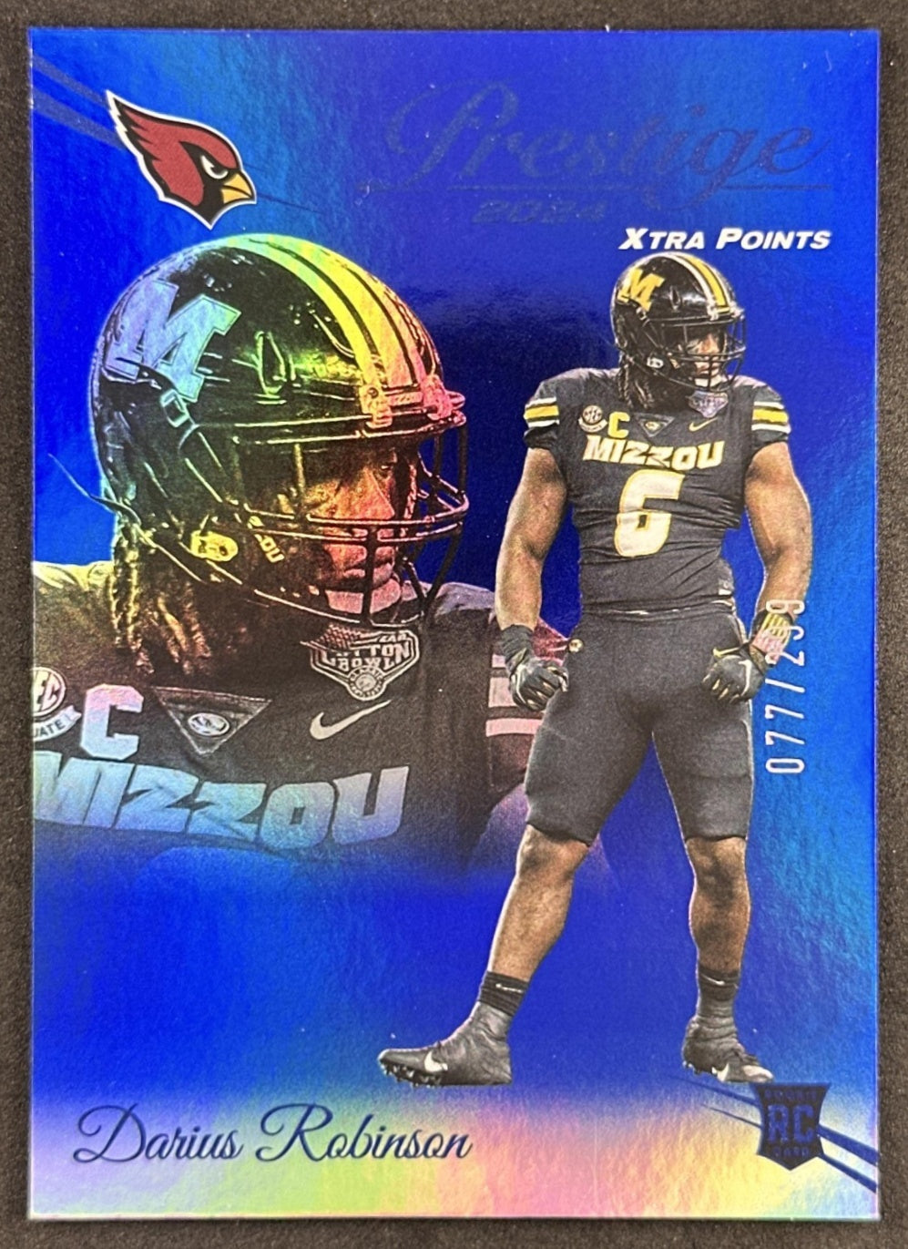 Darius Robinson 2024 Panini Prestige Blue Premium Xtra Points /299 Cardinals Sports Trading Card