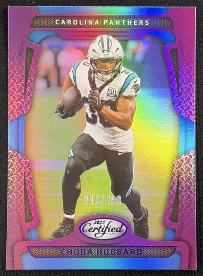 Chuba Hubbard 2025 Panini Certified Mirror Purple /299 Panthers