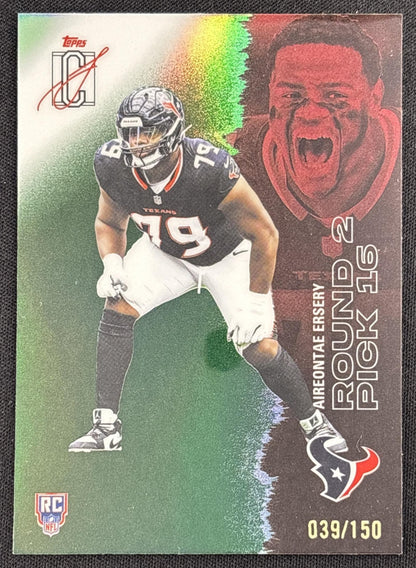 Aireontae Ersery 2025 Topps Signature Class Chrome Rookie Green Refractor /150 Texans