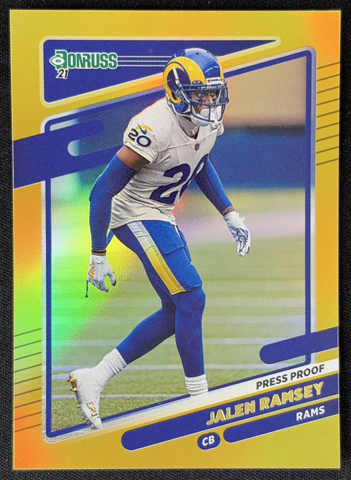 Jalen Ramsey 2021 Panini Donruss Press Proof Premium Rams - Los Angeles Rams