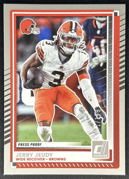 Jerry Jeudy 2025 Panini Donruss Press Proof Silver /199 Browns