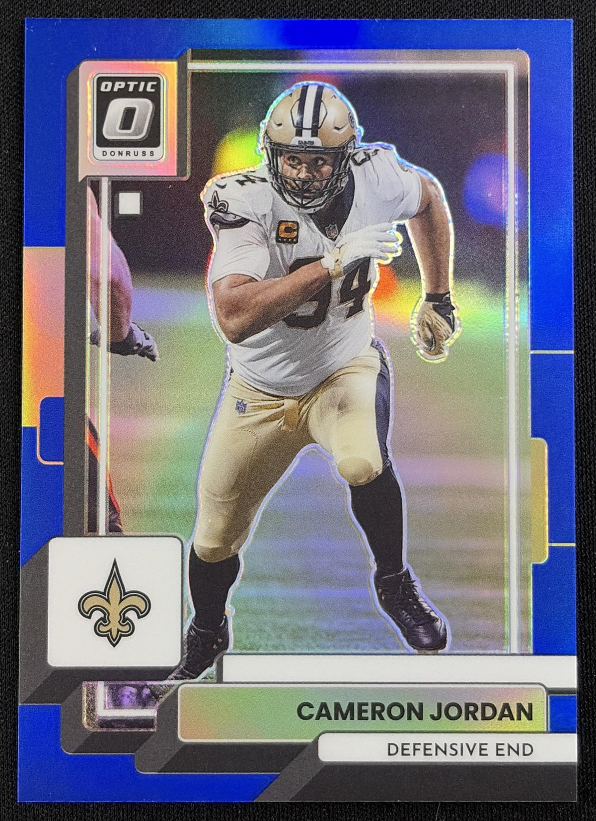 Cameron Jordan 2022 Panini Donruss Optic Blue /179 Saints - front
