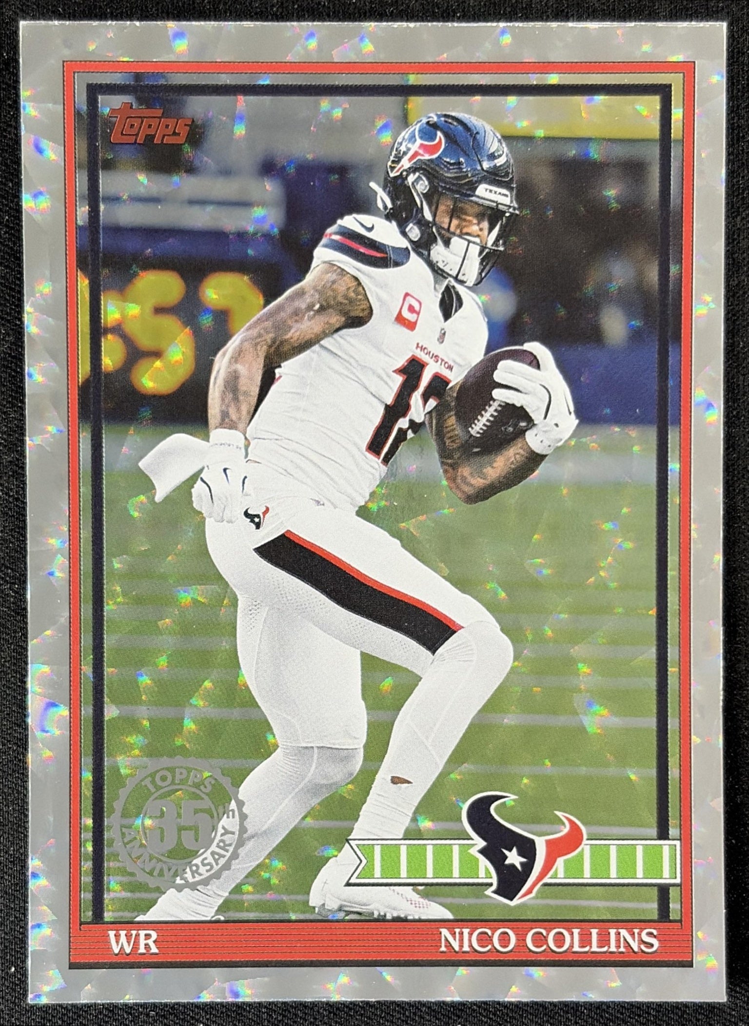 Nico Collins 2026 Topps 1991 Crackle Foil Texans front