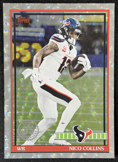 Nico Collins 2026 Topps 1991 Crackle Foil Texans front