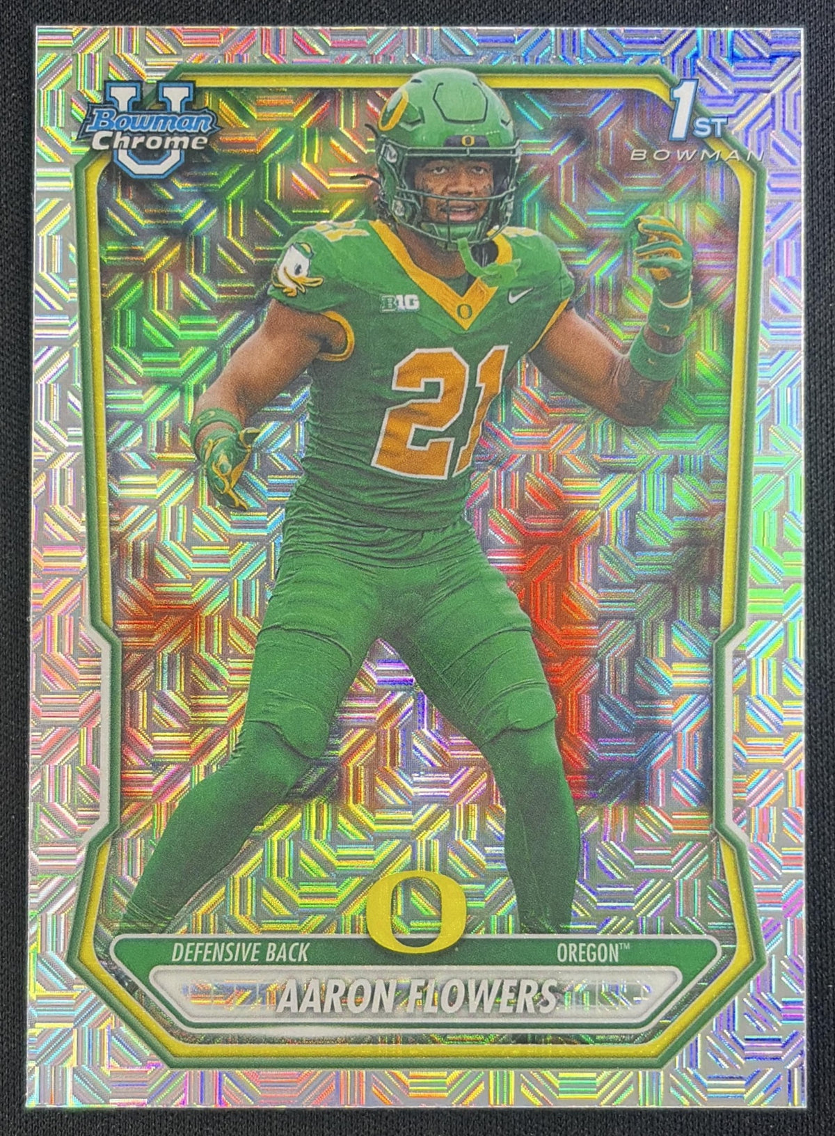 Aaron Flowers 2026 Bowman Chrome Prospects Mojo Refractor Ducks Sports Trading Card
