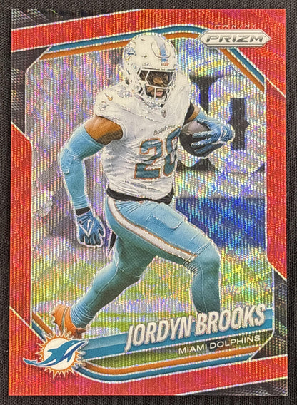Jordyn Brooks 2025 Panini Prizm Red Wave /149 Dolphins