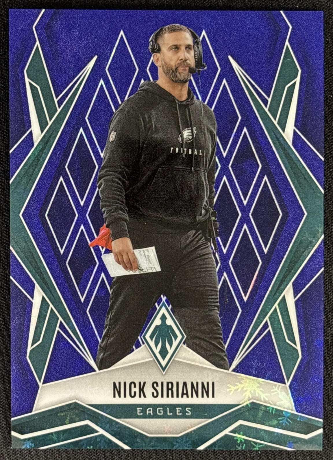Nick Sirianni 2025 Panini Phoenix Blue Winter Prizm /199 Eagles