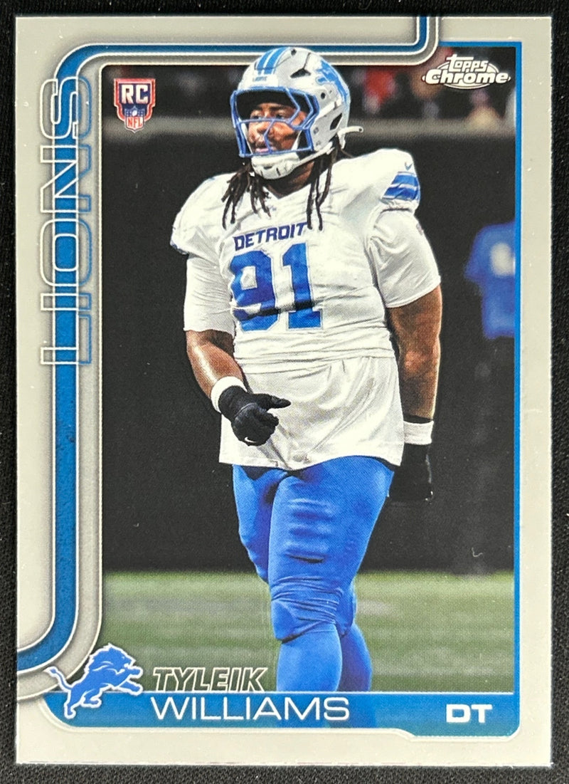 Tyleik Williams 2025 Topps Chrome Rookie Lions