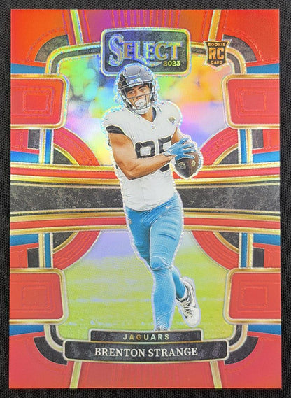 Brenton Strange 2023 Panini Select Red Prizms /99 Jaguars