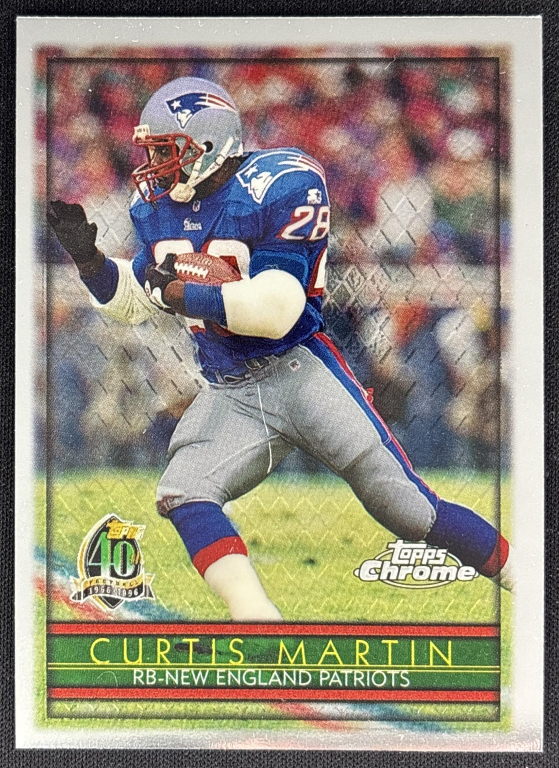 Curtis Martin 1996 Topps Chrome Patriots front