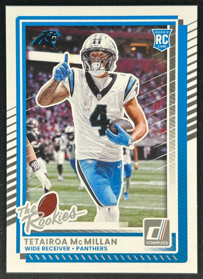 Tetairoa McMillan 2025 Donruss Highlights The Rookies Panthers Sports Trading Cards