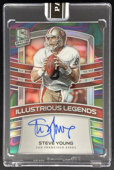 Steve Young 2021 Panini Spectra Illustrious Legends Black Box 1/1 49ers Sports Trading Cards