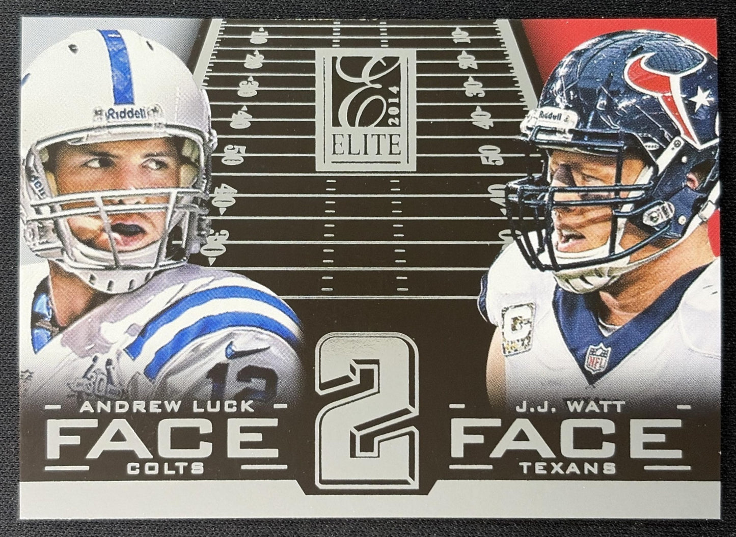 Andrew Luck J.J. Watt 2014 Panini Elite Face 2 Silver - Front