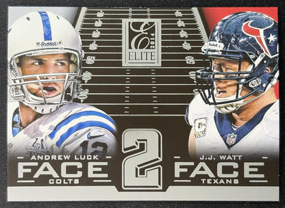 Andrew Luck J.J. Watt 2014 Panini Elite Face 2 Silver - Front