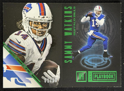 Sammy Watkins 2016 Panini Playbook Green /25 Bills Sports Trading Card