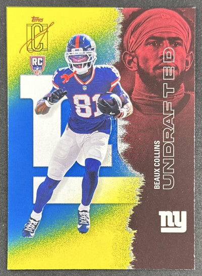 Beaux Collins 2025 Topps Signature Class Rookie Blue & Yellow Foil Giants Default Title Sports Trading Card
