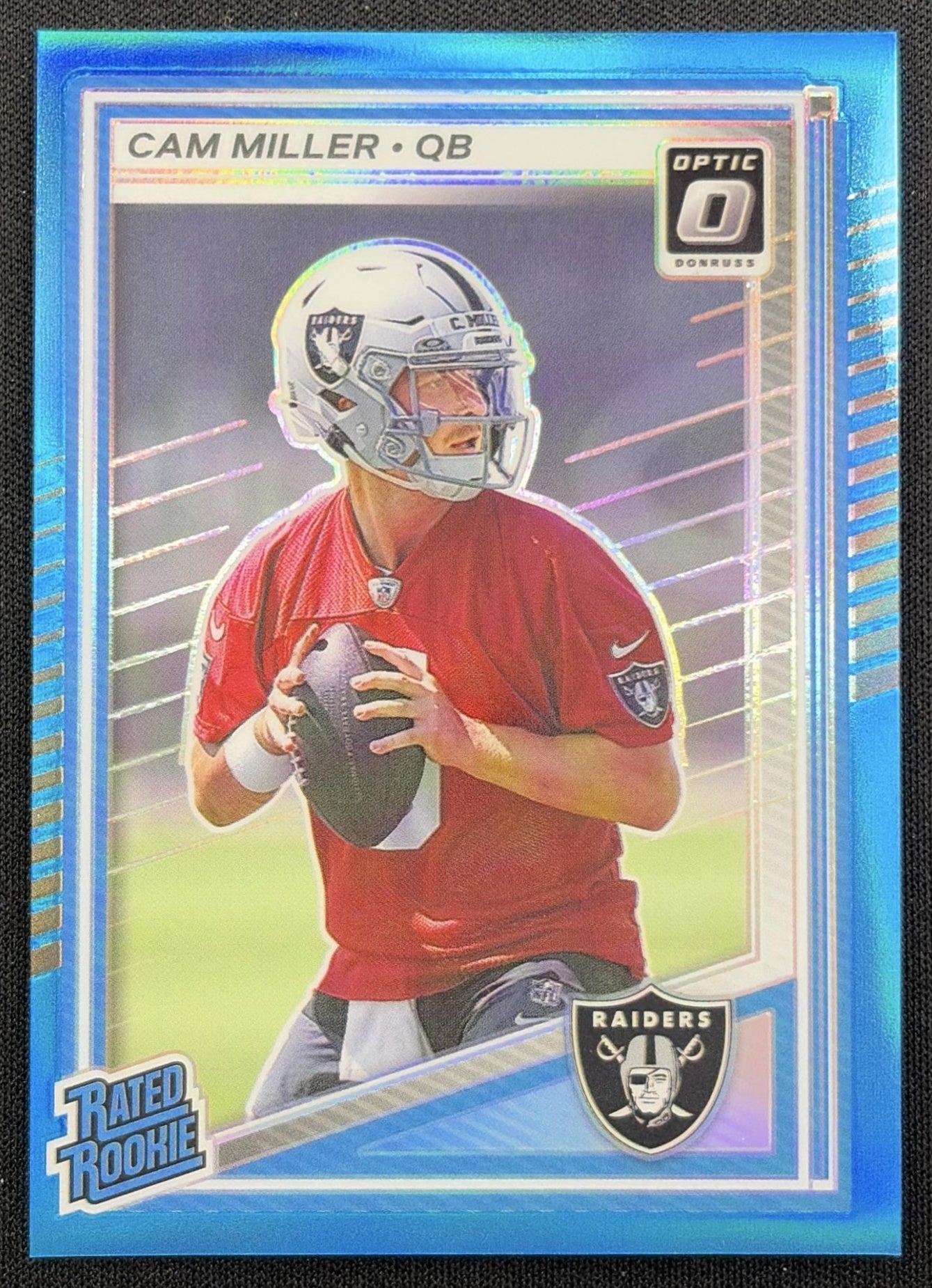 Cam Miller 2025 Panini Donruss Optic Rated Rookie Aqua Prizm /349 Raiders