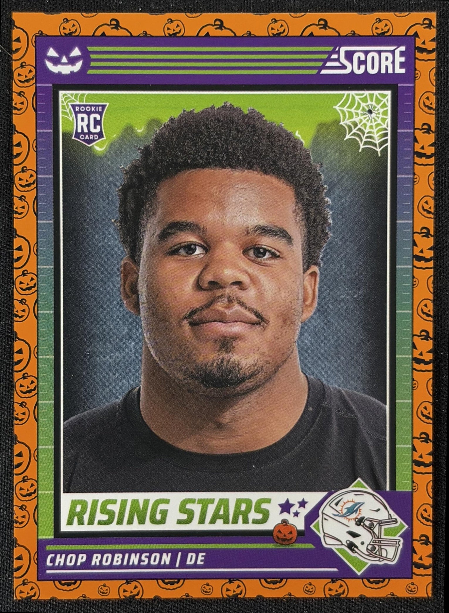 Chop Robinson 2024 Panini Score A Treat Rising Stars Orange Pumpkin Dolphins