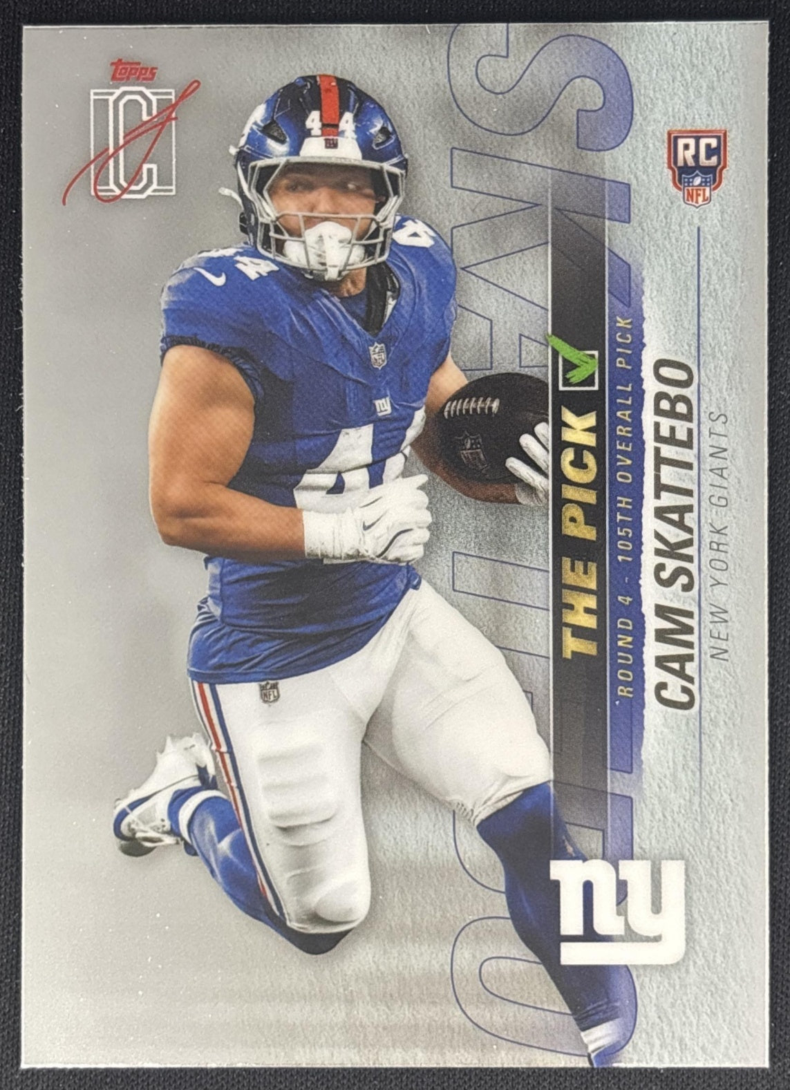 Cam Skattebo 2025 Topps Signature Class The Pick Giants front