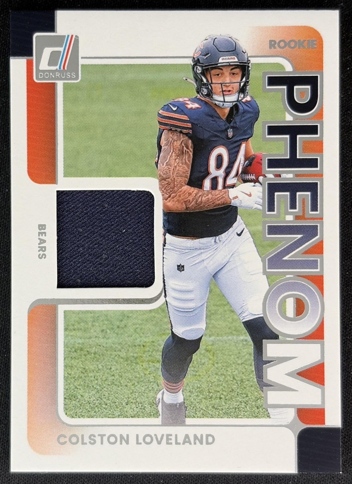 Colston Loveland 2025 Panini Donruss Rookie Phenom Jerseys Bears front